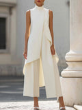 Hallie - Sleeveless Wide Leg Set