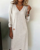 Natasha - V-Neck Flowing Midi Dress