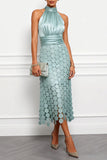 Rosie - Elegant Halter Midi Dress