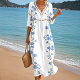 Soft Floral Midi Dress