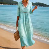 Soft Blue Midi Dress