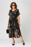 Eliza - Artistic Chiffon Midi Dress