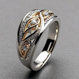 Hollow Gold & Silvered Ring