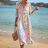 Soft Floral Beach Dress