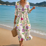 Vibrant Floral Beach Dress
