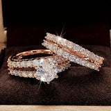 Elegant Eternal Radiance Ring Set