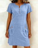 Maria - Casual Linen Blend Dress