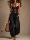 Rowan - Elegant Lace Halter Jumpsuit