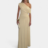 Kerry - Asymmetric Pleated Midi Dress
