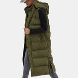 Saira - Long Hooded Quilted Vest