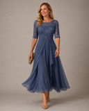 Olympia - Layered Lace Midi Dress