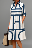 Marcella | Refined Geometric Shirt Dress