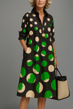 Margot | Elegant Spotted Midi Dress