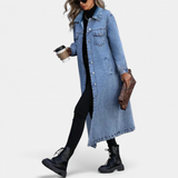 Yasmin - Oversized Long Denim Coat