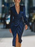 Ava | Elegant Deep V-Neck Dress