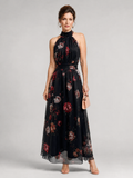 Sior | Floral Halter Neck Midi Dress