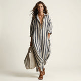 NADIRA | STRIPED MAXI DRESS