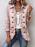 Bettany™ | Floral Ruffle Button-Front Jacket