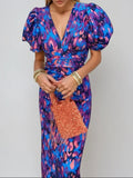 Noor - Midi Dress with Puff Sleeves