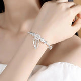 Silver Dreamcatcher Charm Bracelet