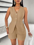CHELENA™ – Chic Summer Vest and Shorts Set
